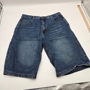 Route 66 Original Clothing Co Mens Denim Shorts Blue Relaxed Fit Size 38 Cotton